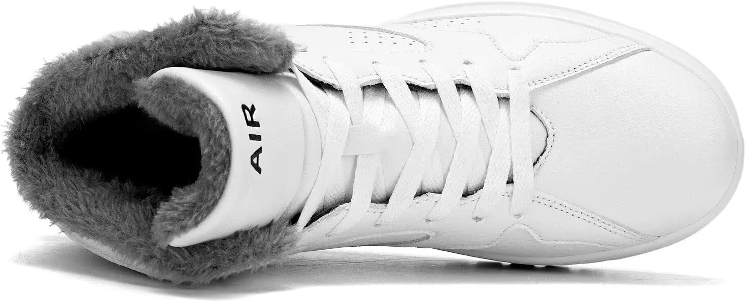 Mens Hight Top Walking Snow Winter Shoes Fur Lined Warm Casual Sneakers Lightweight Comfortable Outdoor Boots Sole Soft