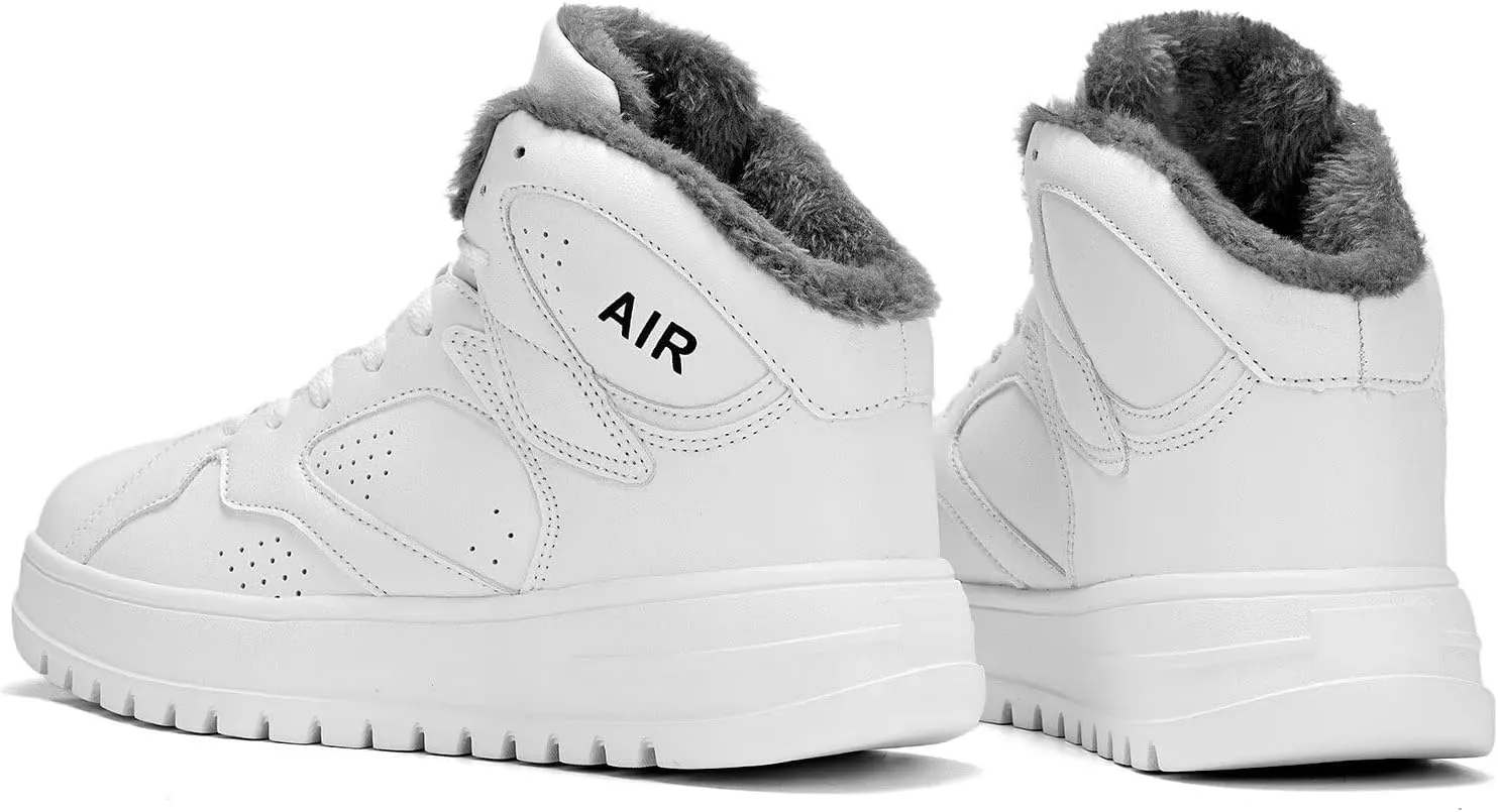Mens Hight Top Walking Snow Winter Shoes Fur Lined Warm Casual Sneakers Lightweight Comfortable Outdoor Boots Sole Soft