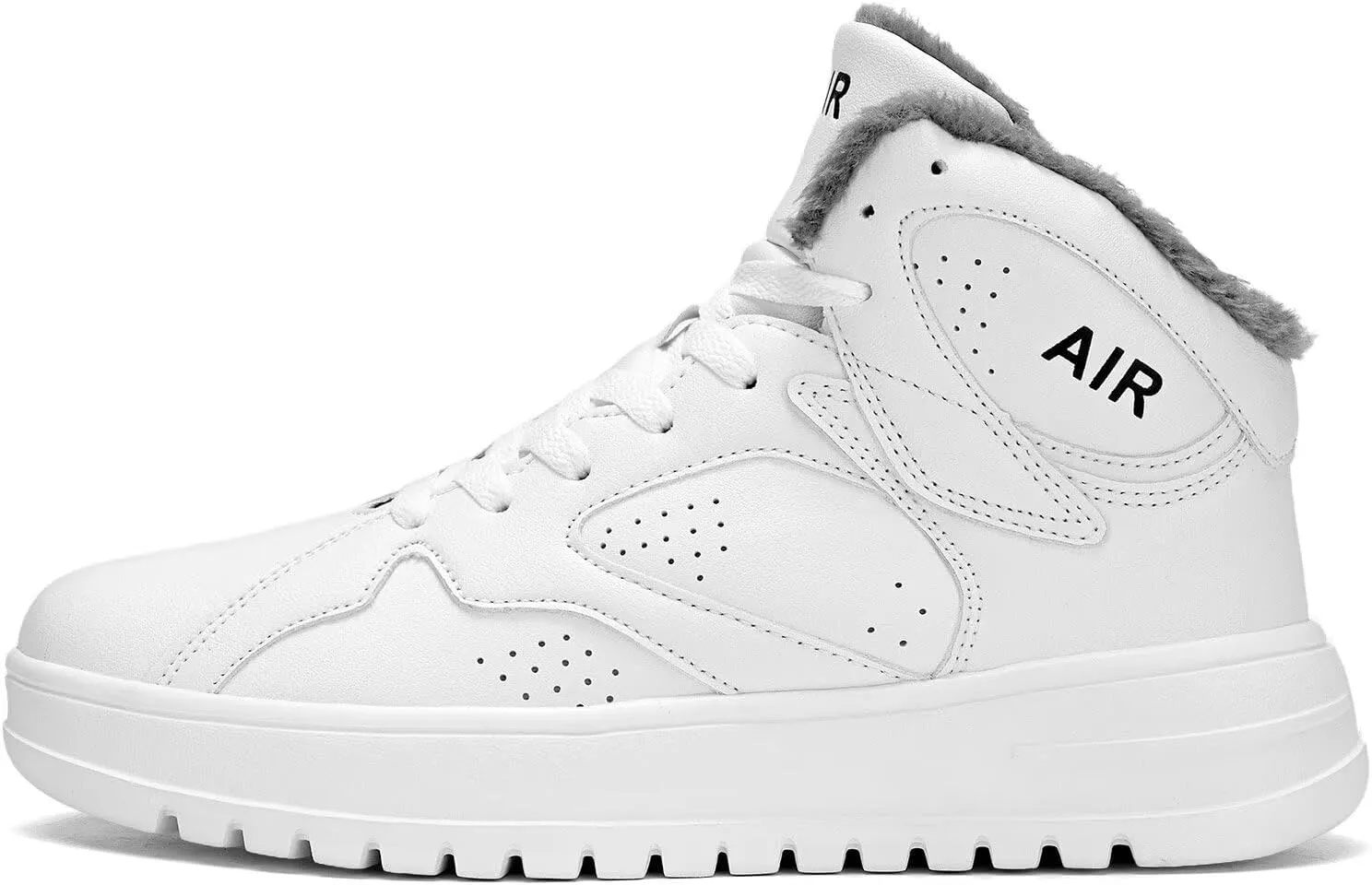 Mens Hight Top Walking Snow Winter Shoes Fur Lined Warm Casual Sneakers Lightweight Comfortable Outdoor Boots Sole Soft
