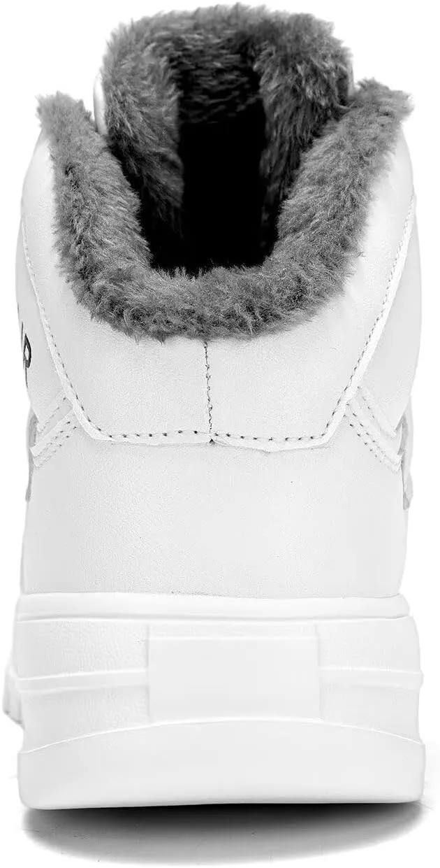 Mens Hight Top Walking Snow Winter Shoes Fur Lined Warm Casual Sneakers Lightweight Comfortable Outdoor Boots Sole Soft