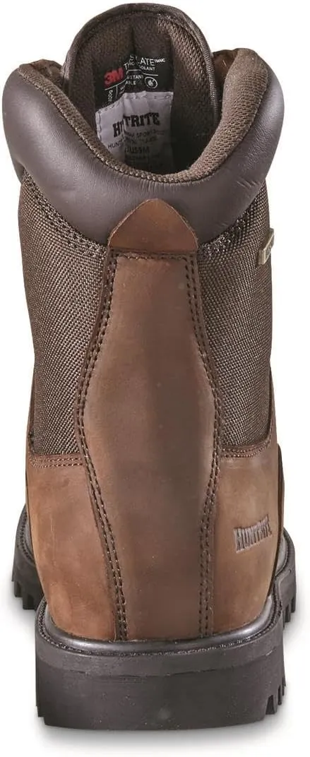 Men's Insulated Waterproof Hunting Boots Non-Slip Shoes, 1200-gram, Brown