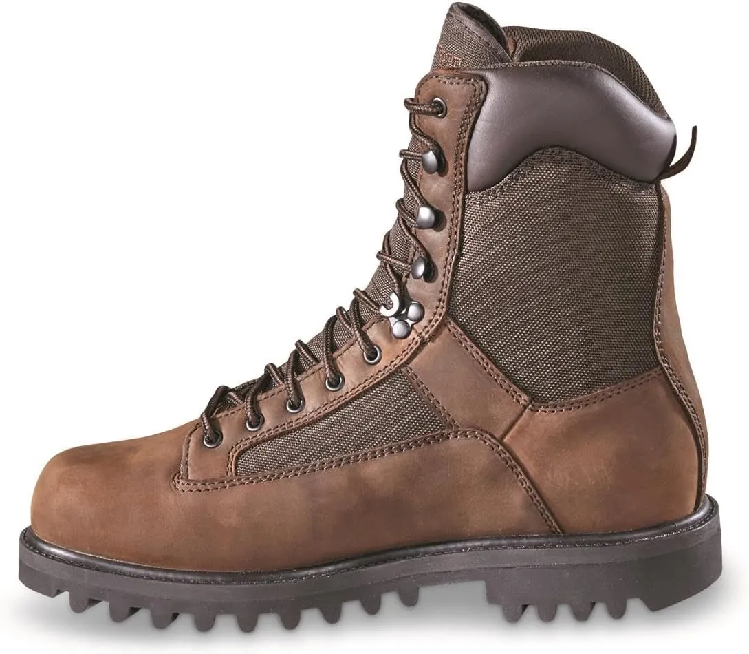 Men's Insulated Waterproof Hunting Boots Non-Slip Shoes, 1200-gram, Brown