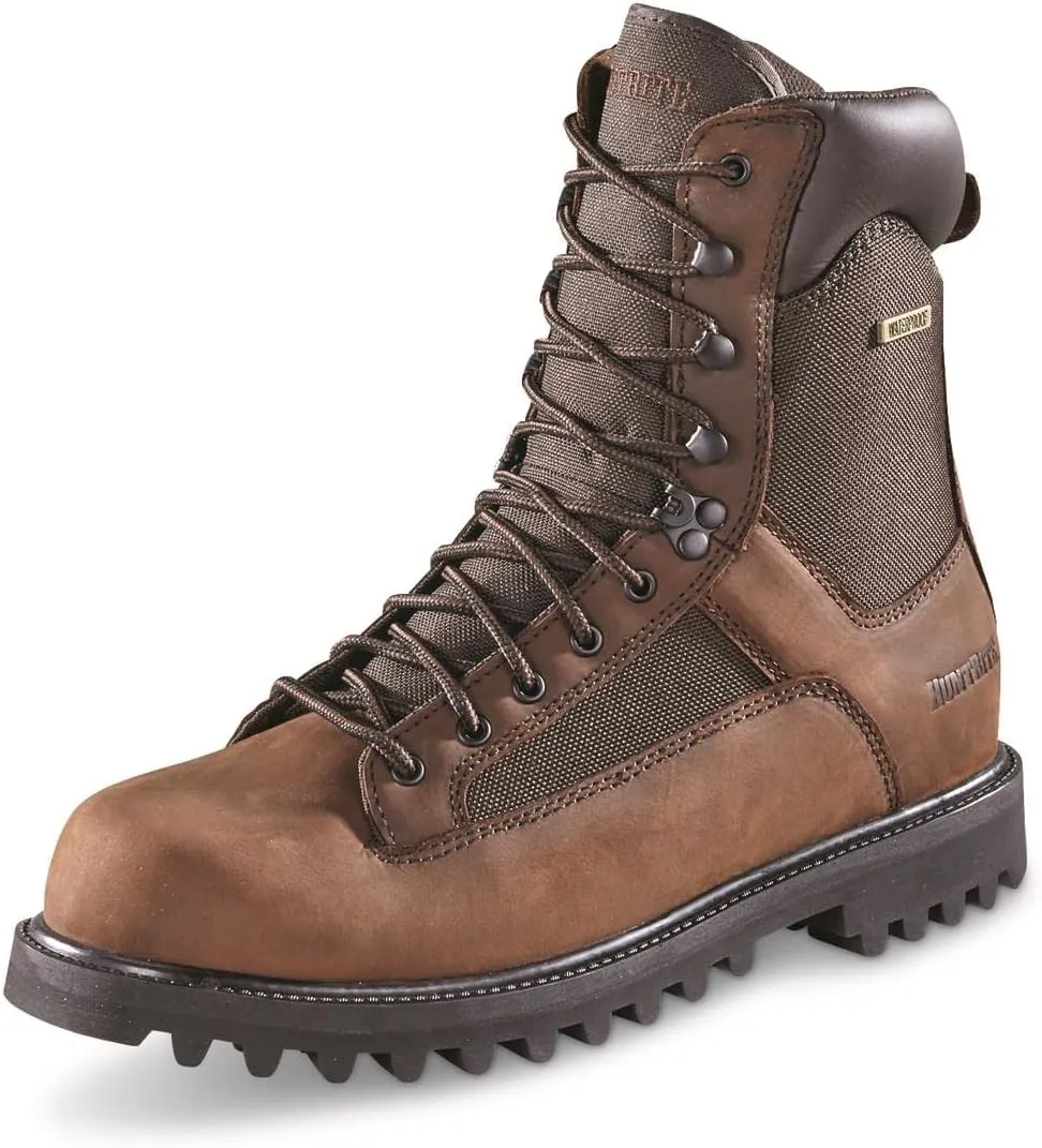 Men's Insulated Waterproof Hunting Boots Non-Slip Shoes, 1200-gram, Brown