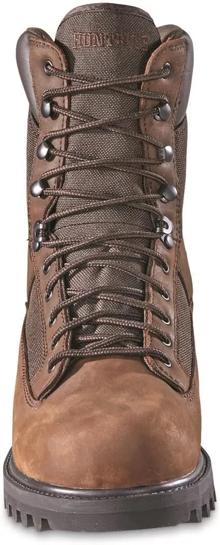 Men's Insulated Waterproof Hunting Boots Non-Slip Shoes, 1200-gram, Brown