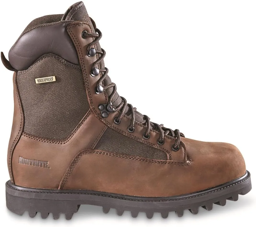 Men's Insulated Waterproof Hunting Boots Non-Slip Shoes, 1200-gram, Brown