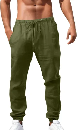 Mens Lightweight Jogging Pant Pull-On Work Joggers Comfort Fit Sport Casual Sweatpant Workout Gym Pants