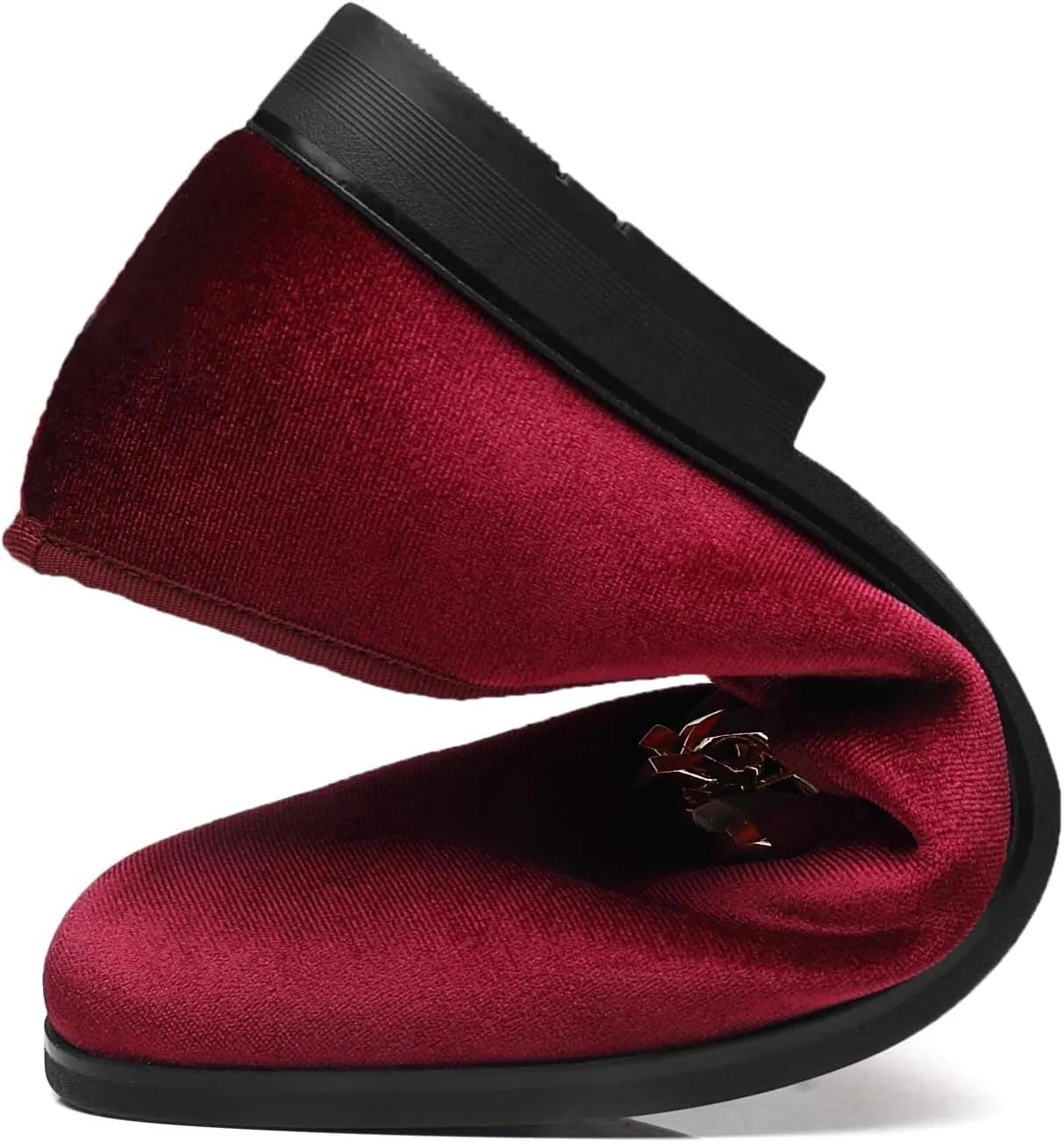Men's Loafers Velvet Gold Copper Chain Fashion Party Wedding Shoes