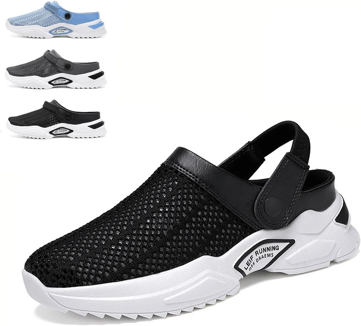 Men's Orthopedic Hollow-Out Summer Sandals, Comfortable Slip On Shoes with Arch Support, Knit Mesh Walking Shoes Beach Sandals