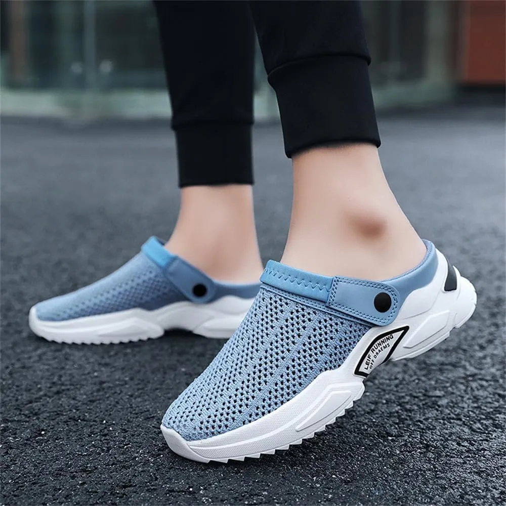 Men's Orthopedic Hollow-Out Summer Sandals, Slip On Mesh Sandals, Breathable, Arch Support, Blue