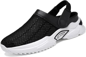 Men's Orthopedic Hollow-Out Summer Sandals, Slip On Mesh Sandals, Breathable, Arch Support, Blue