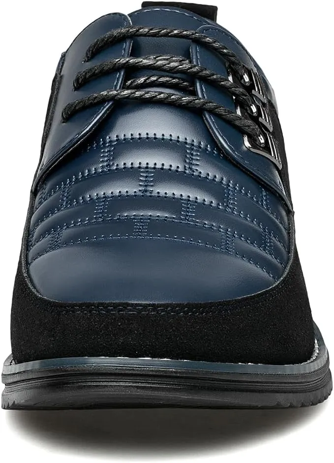 Men's Premium Leather Dress Shoes Comfort Business Casual Oxford Shoes Fashion Dress Sneakers Soft Loafers Derby Shoe for Office Working Walking Driving