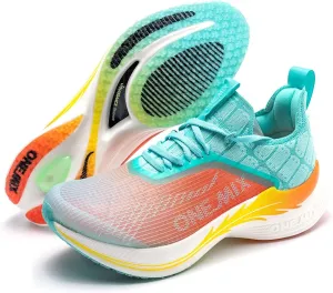 Men's Road Running Shoes Marathon Running Shoes Carbon Fiber Plate Running Shoes Wide with Arch Support Lightweight Breathable Sneakers ONEMIX Light Armor 21601