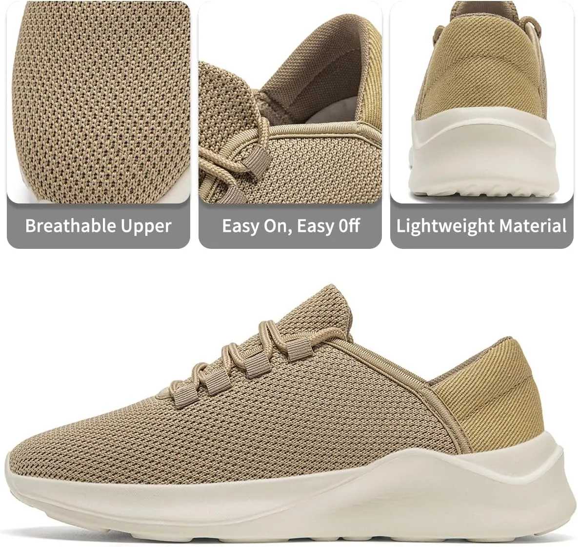 Mens Running Shoes Slip on Walking Sneakers Workout Sports Athletic Gym Ultra Lightweight Casual Fashion Breathable Mesh Comfortable