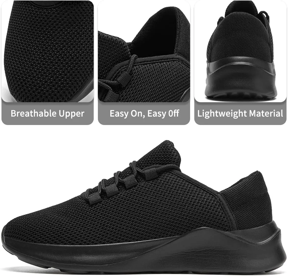 Mens Running Shoes Slip on Walking Sneakers Workout Sports Athletic Gym Ultra Lightweight Casual Fashion Breathable Mesh Comfortable