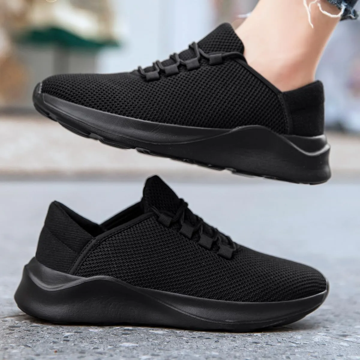 Mens Running Shoes Slip on Walking Sneakers Workout Sports Athletic Gym Ultra Lightweight Casual Fashion Breathable Mesh Comfortable