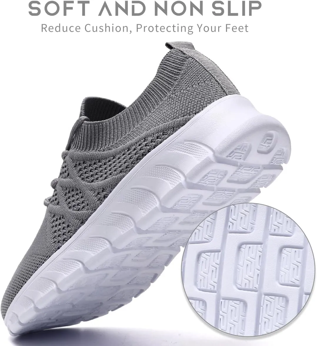 Mens Running Shoes Slip on Walking Sneakers Workout Sports Athletic Gym Ultra Lightweight Casual Fashion Breathable Mesh Comfortable