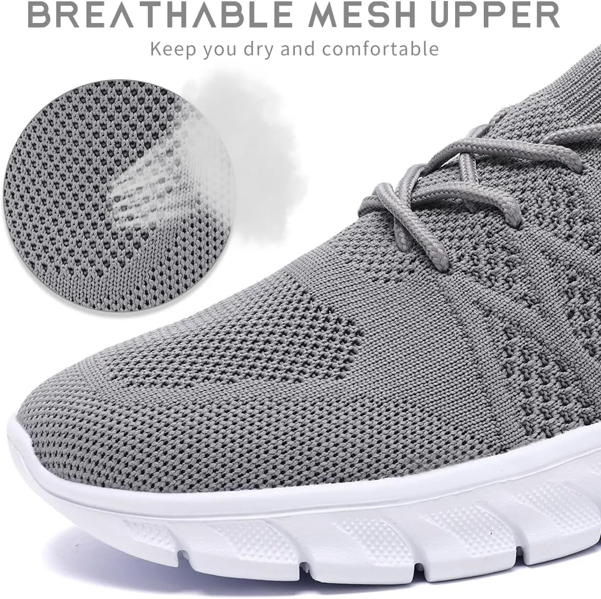 Mens Running Shoes Slip on Walking Sneakers Workout Sports Athletic Gym Ultra Lightweight Casual Fashion Breathable Mesh Comfortable