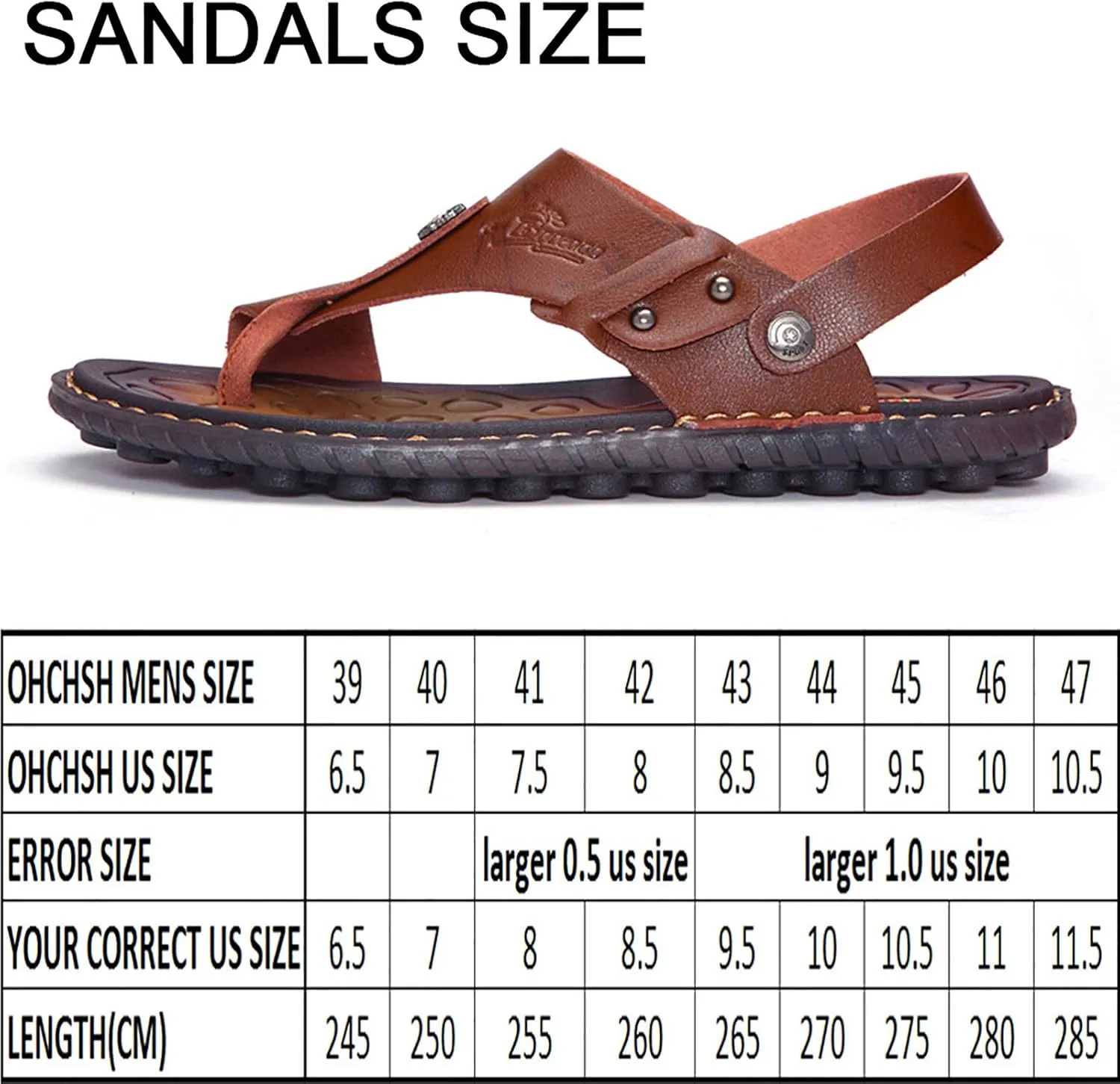 Mens Sandals Slippers Slip On Flip Flops for Men Shoes Leather Toe Ring Style Beach