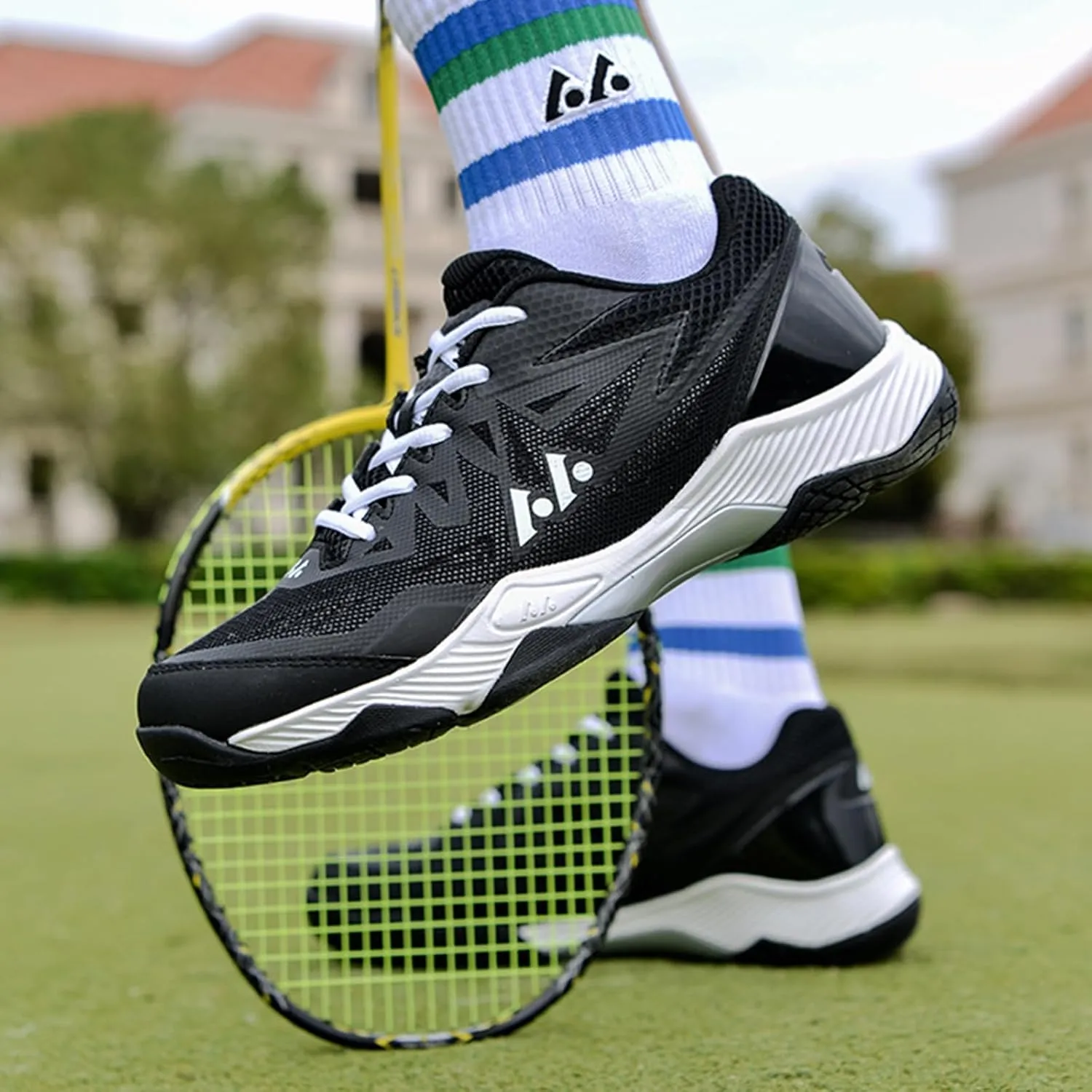 Men's Tennis Shoes Non-Slip Lightweight Squash Racket Sports Sneakers Comfort Indoor/Outdoor Court Training Shoe