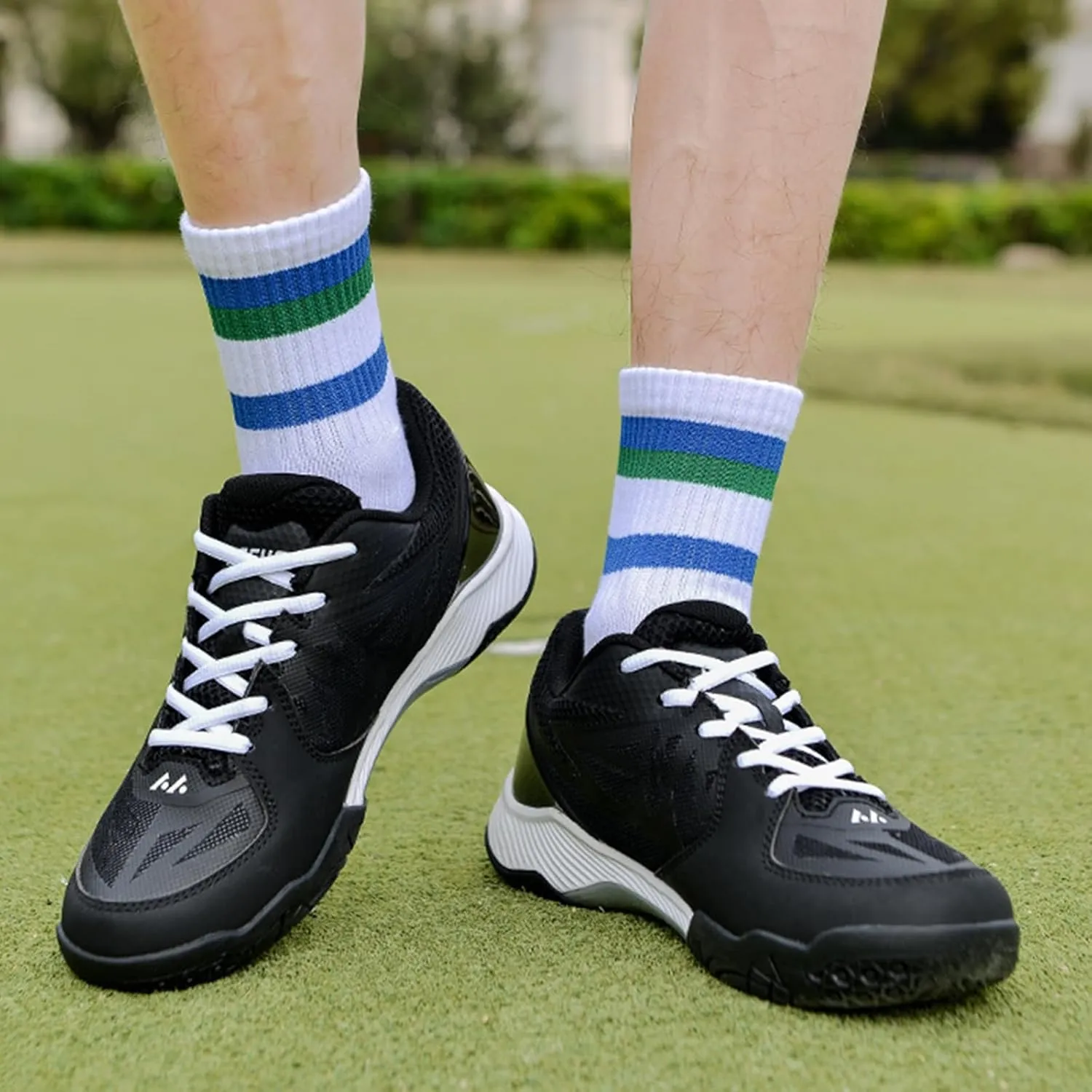 Men's Tennis Shoes Non-Slip Lightweight Squash Racket Sports Sneakers Comfort Indoor/Outdoor Court Training Shoe