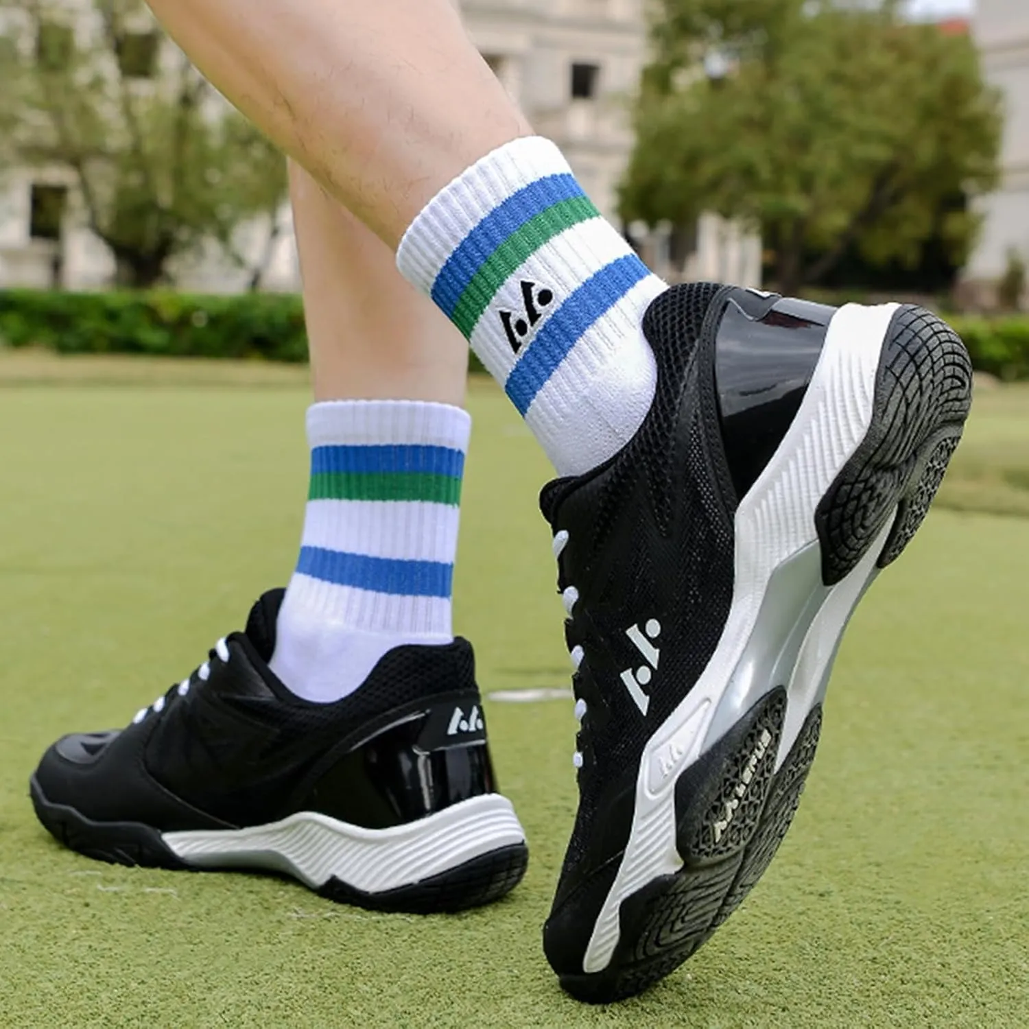 Men's Tennis Shoes Non-Slip Lightweight Squash Racket Sports Sneakers Comfort Indoor/Outdoor Court Training Shoe