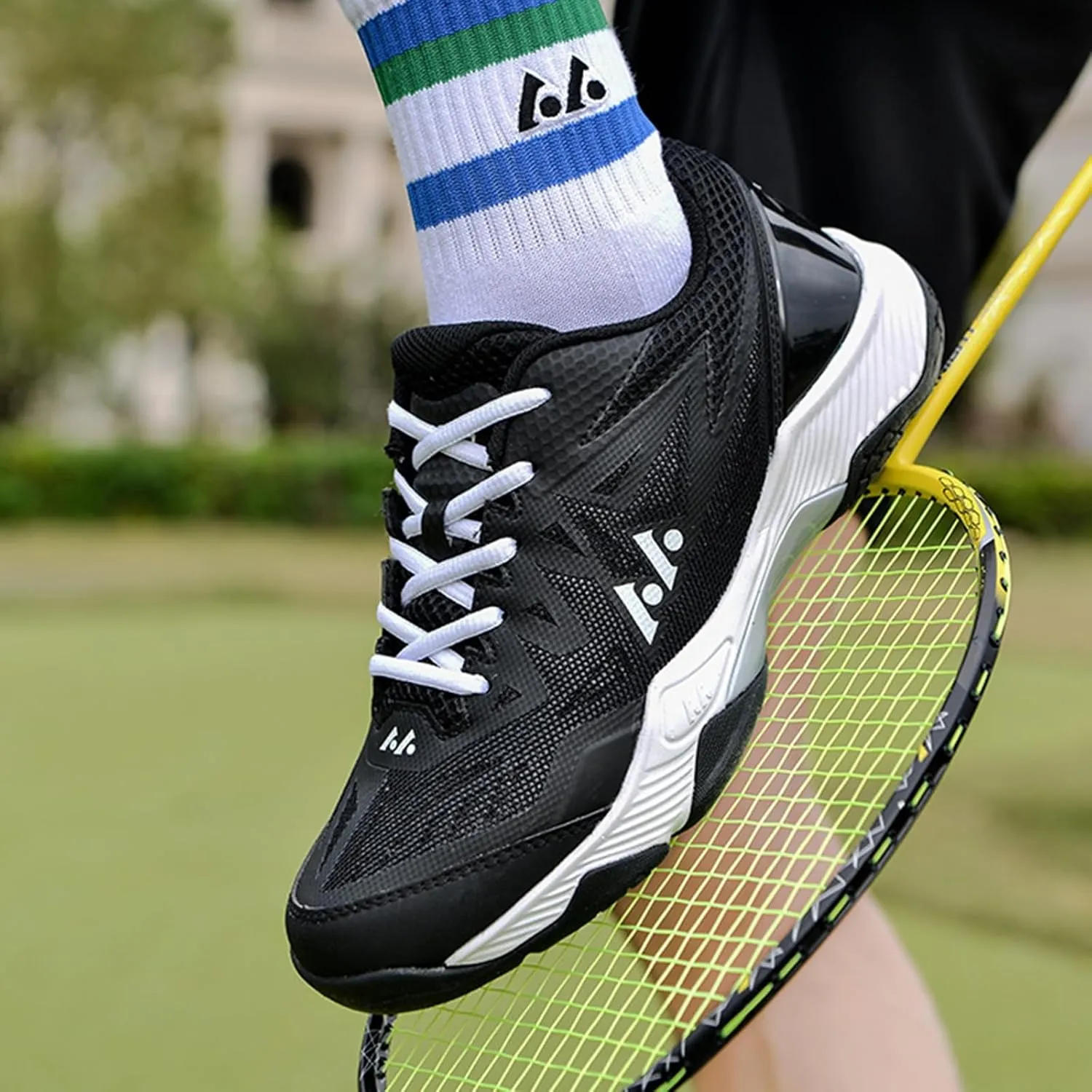 Men's Tennis Shoes Non-Slip Lightweight Squash Racket Sports Sneakers Comfort Indoor/Outdoor Court Training Shoe