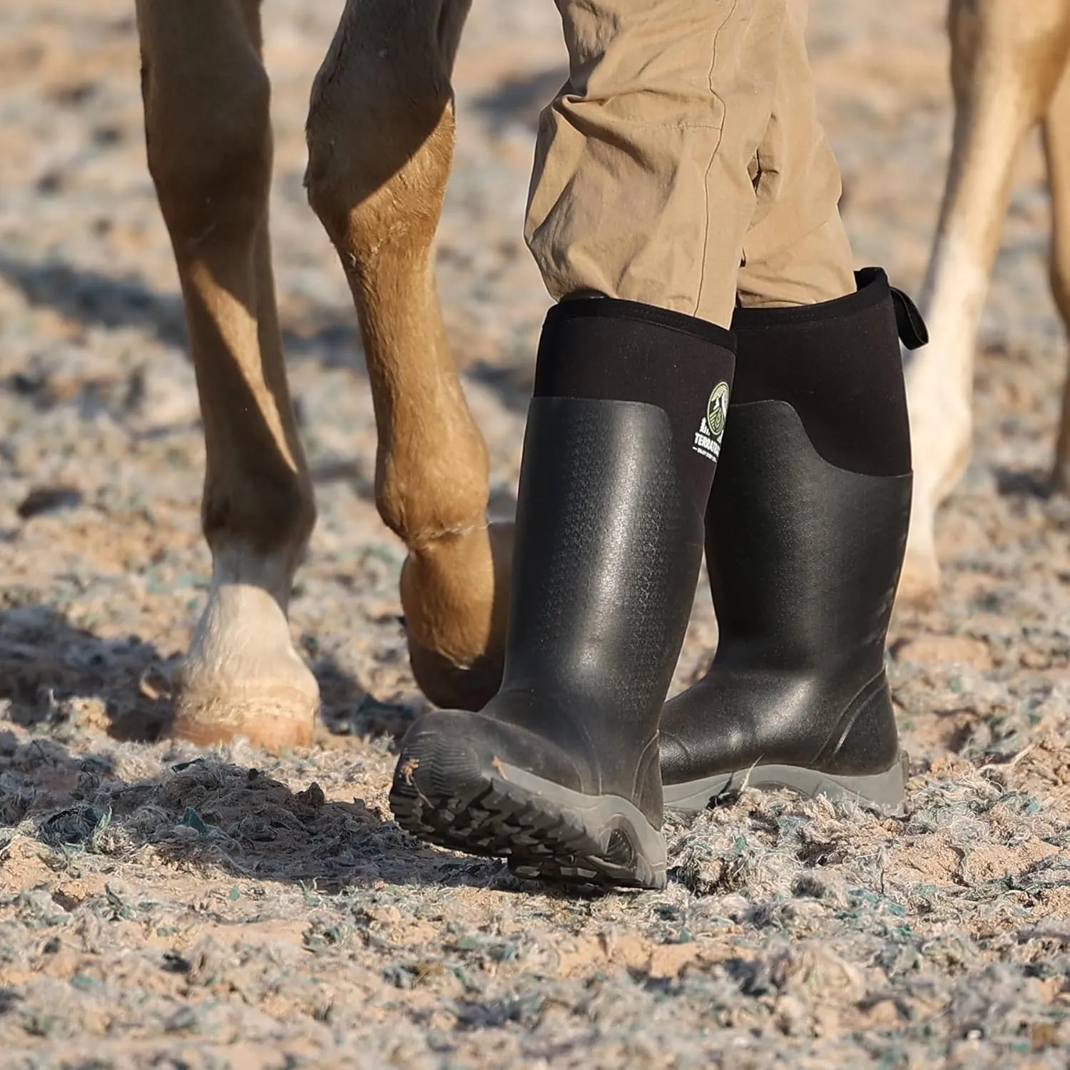 Men's Waterproof Insulated Rubber Hunting Boots – 6mm Neoprene Rain Boots for Outdoor Work, Fishing, Farming & Gardening