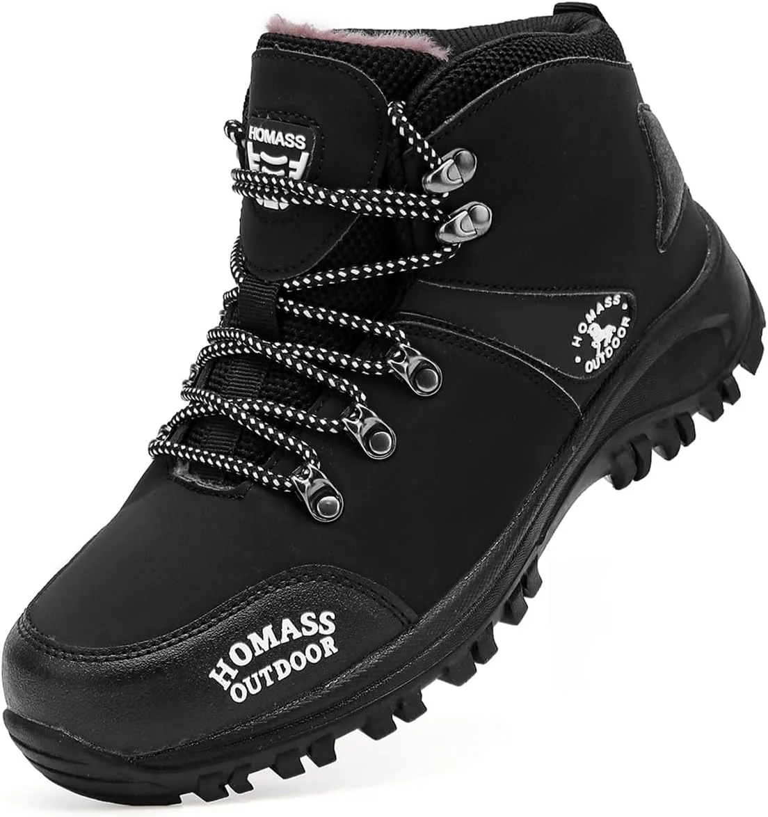 Men's work boots Waterproof Hiking Boots,thermal Leather Ankle Snow Boots for Outdoor Climbing, Trekking, Backpacking, and Trekking