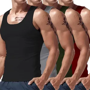 Mens Workout Tank Tops Lightweight Quick Dry Muscle Cut Shirts Moisture Wicking Sport Sleeveless Compression Shirs