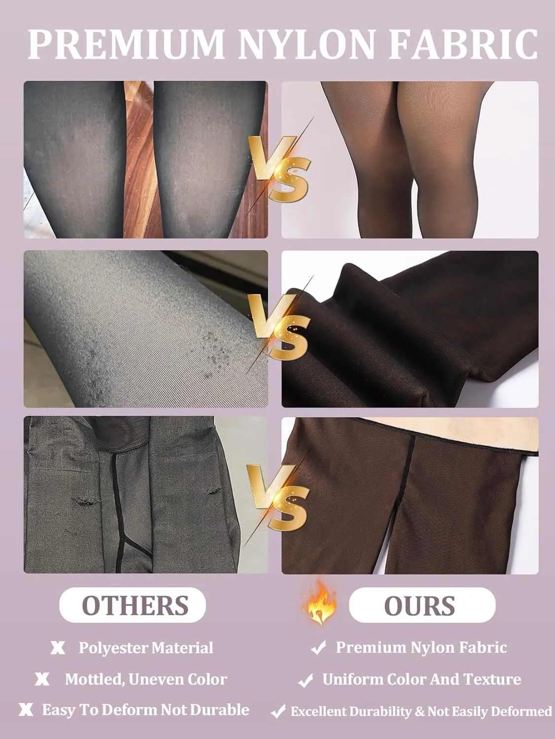 MERYLURE Plus Size Fleece Lined Sheer Tights, Fake Translucent Winter Warm Leggings for Women,Thick Thermal Pantyhose