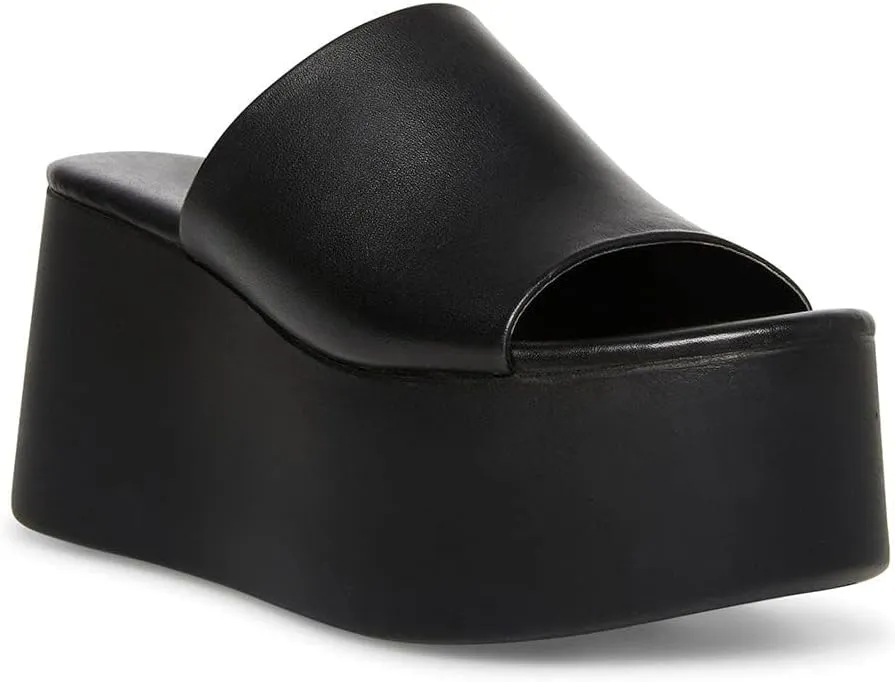 Minshluu Womens Platform Wedge SIides Sandals Open Toe Slip on Lightweight Wedges Sandal