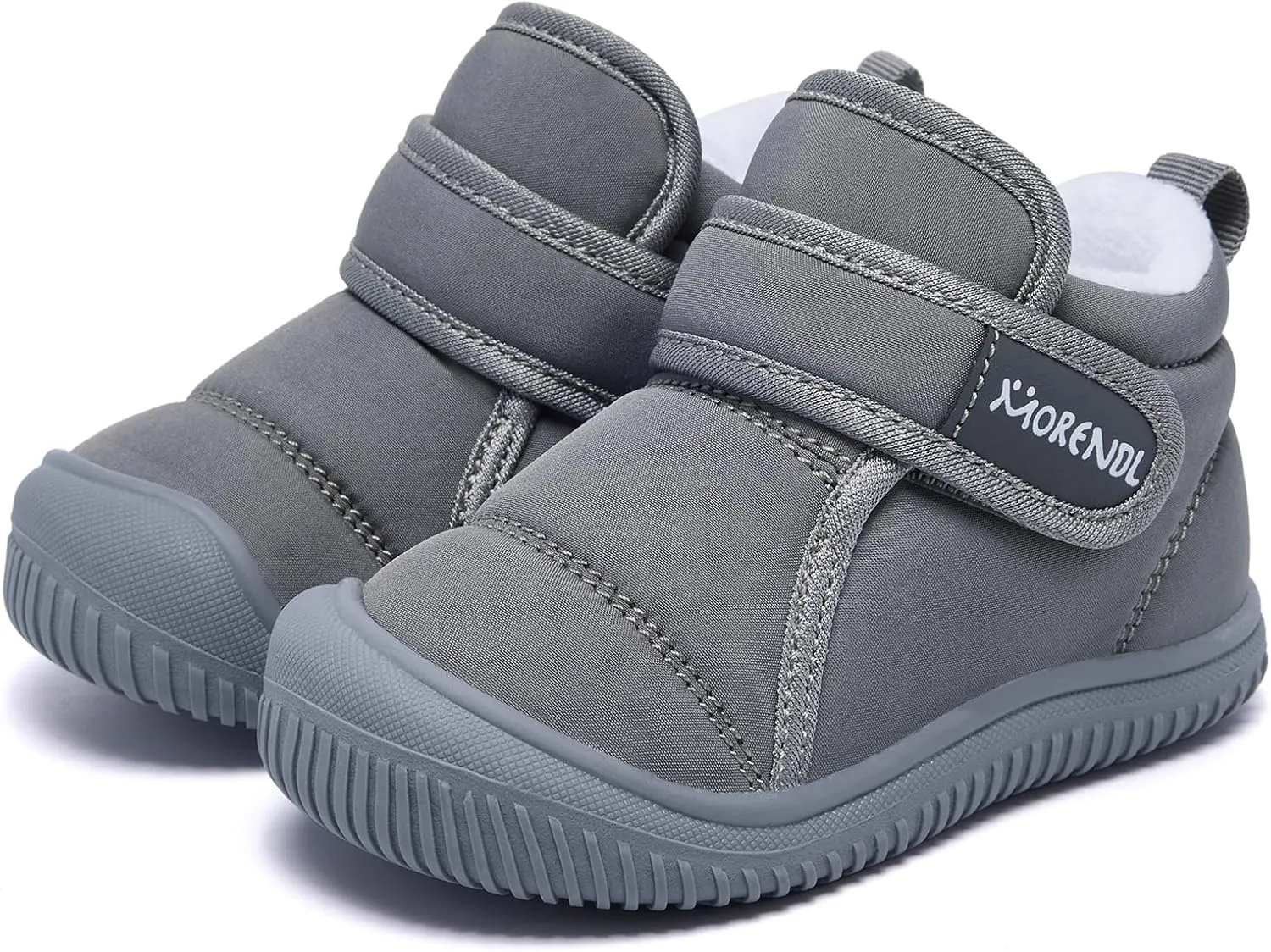 MORENDL Baby Winter Snow Boots for Infant Boys Girls Toddler Water-Resistant First Walker Shoes Warm Lining Soft Sole Anti-Slip Outdoor Booties