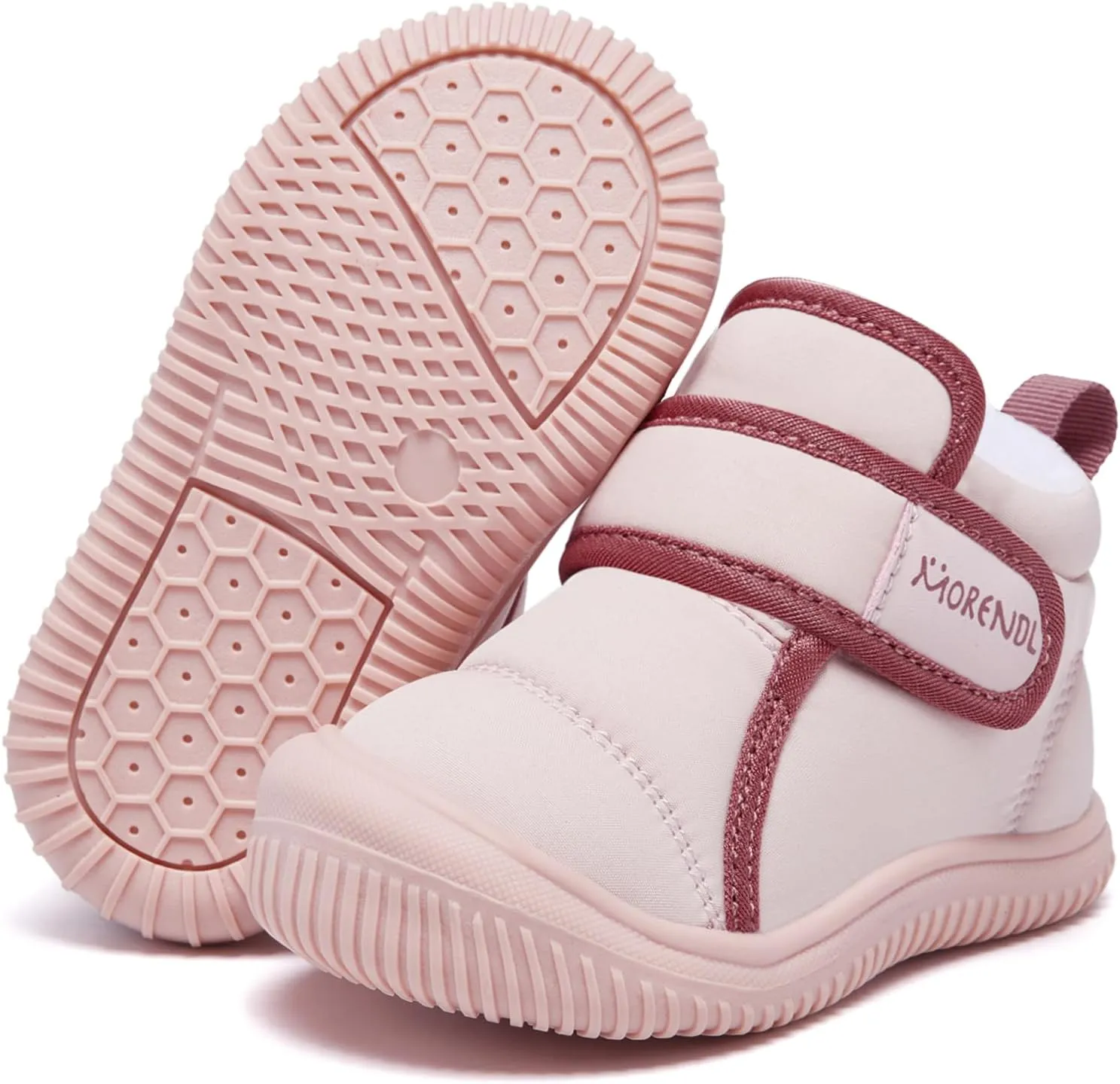 MORENDL Baby Winter Snow Boots for Infant Boys Girls Toddler Water-Resistant First Walker Shoes Warm Lining Soft Sole Anti-Slip Outdoor Booties