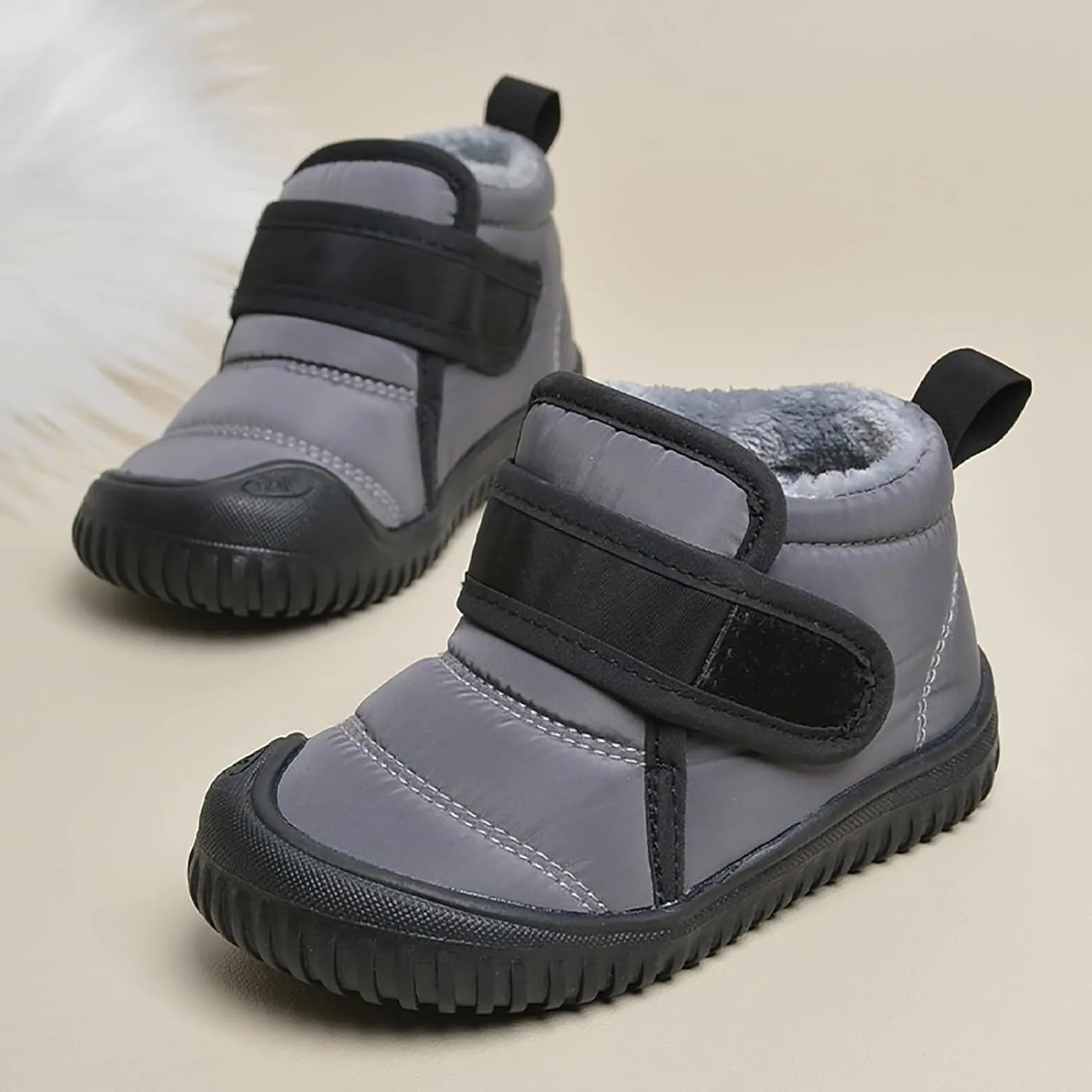 MORENDL Baby Winter Snow Boots for Infant Boys Girls Toddler Water-Resistant First Walker Shoes Warm Lining Soft Sole Anti-Slip Outdoor Booties