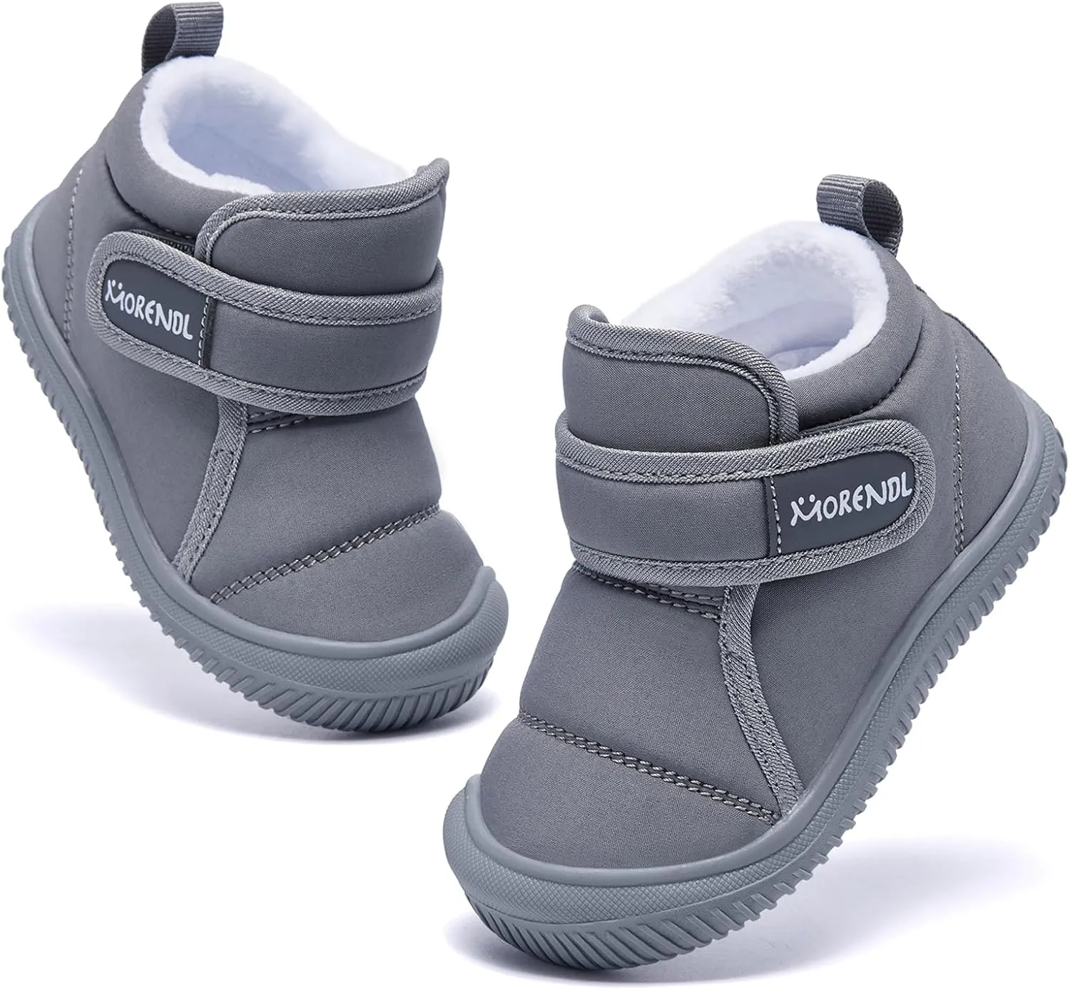 MORENDL Baby Winter Snow Boots for Infant Boys Girls Toddler Water-Resistant First Walker Shoes Warm Lining Soft Sole Anti-Slip Outdoor Booties