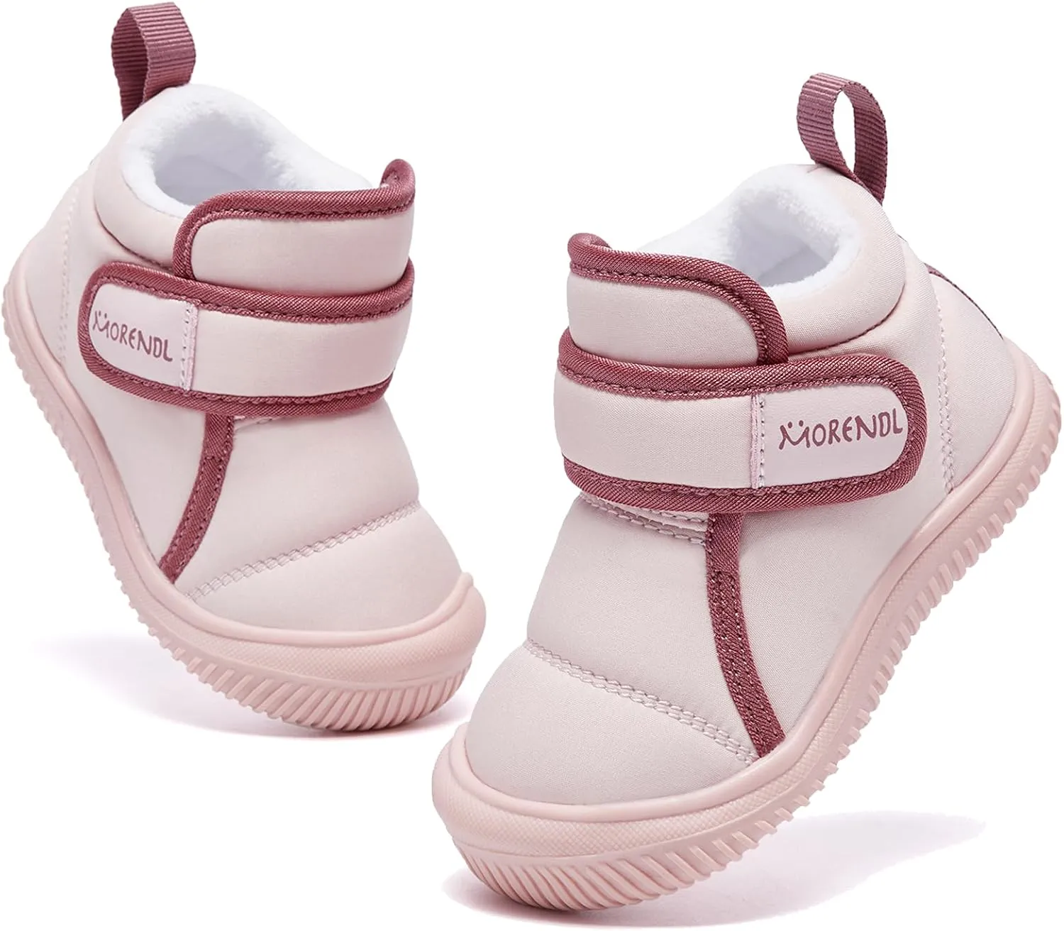 MORENDL Baby Winter Snow Boots for Infant Boys Girls Toddler Water-Resistant First Walker Shoes Warm Lining Soft Sole Anti-Slip Outdoor Booties
