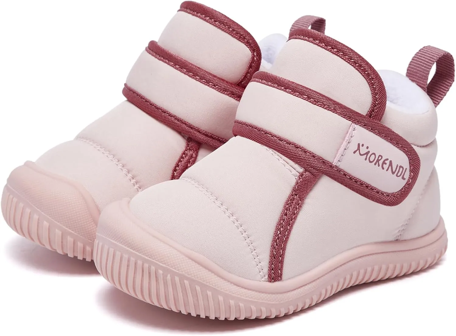MORENDL Baby Winter Snow Boots for Infant Boys Girls Toddler Water-Resistant First Walker Shoes Warm Lining Soft Sole Anti-Slip Outdoor Booties