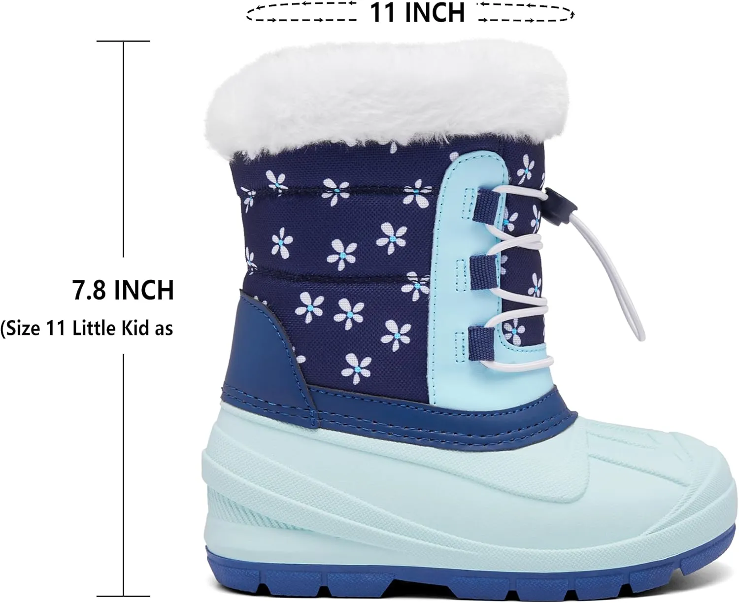 MORENDL Kids' Snow Boots Insulated Waterproof Fur Lined Warm Anti-Slip Winter Shoes for Boys and Girls Outdoor Walking(Toddler/Little Kid)