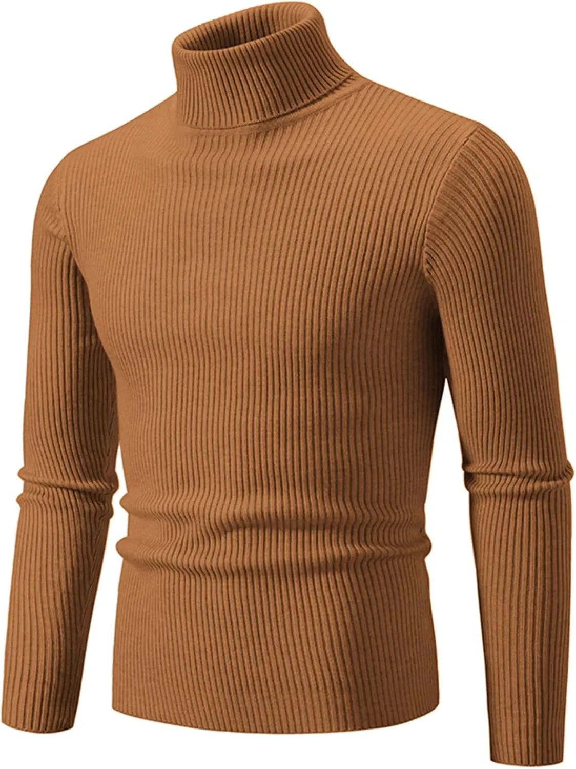 Muscularfit Casual Work Sweaters for Men Long Sleeve Slim Fit Knitted Pullover Thermal Warm Turtleneck Winter Loose Pullover