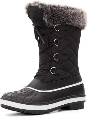 mysoft Women's Waterproof Winter Boots, Warm Insulated Snow Boots for Outdoor