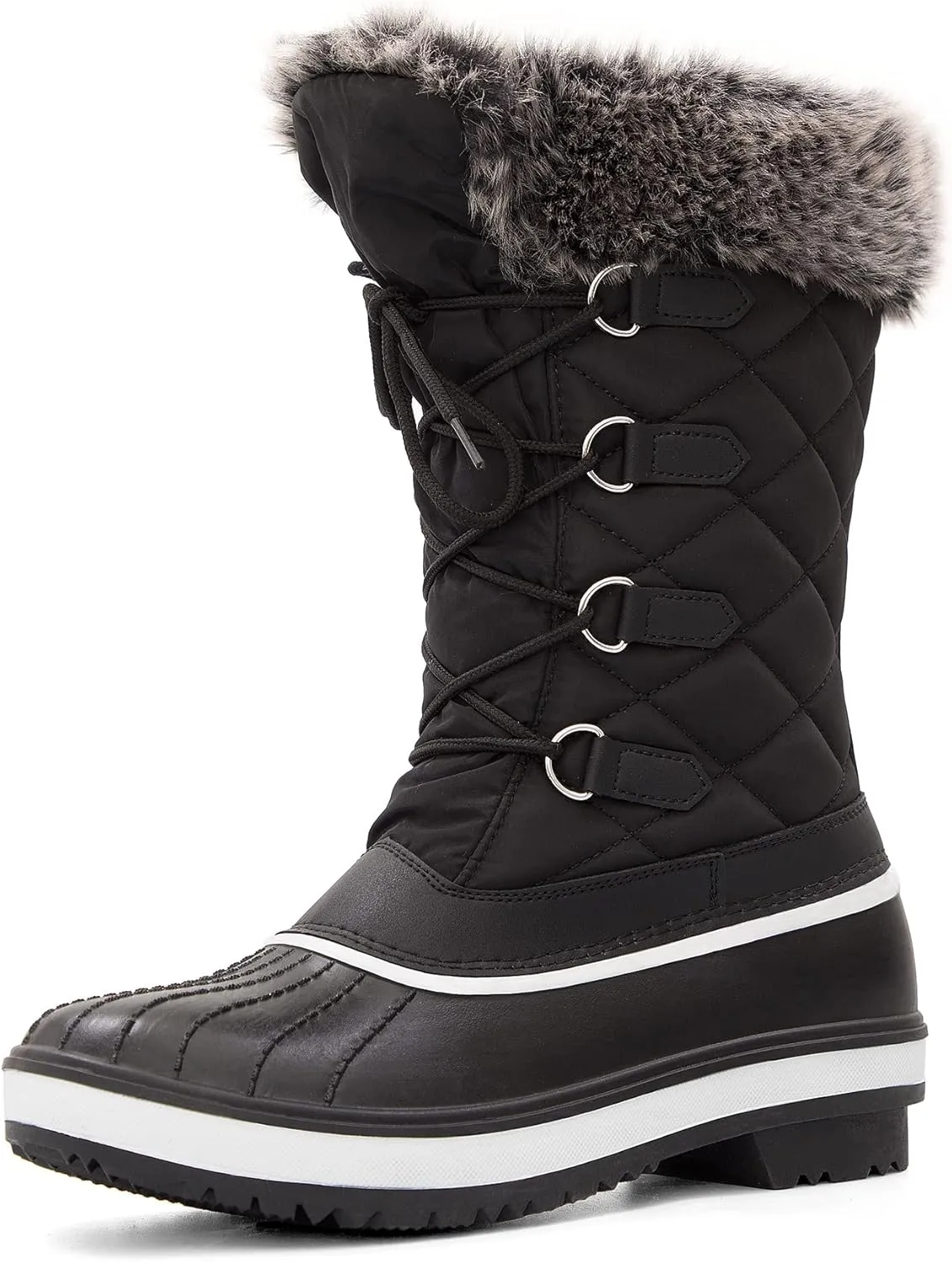 mysoft Women's Waterproof Winter Boots, Warm Insulated Snow Boots for Outdoor