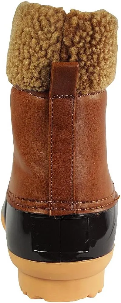 Nature Breeze Ladies Duck-02 Lace Up and Zipper Waterproof Insulated Boot