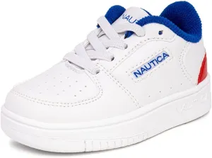 Nautica Boys Girls Casual Fashion Shoes – Comfortable Soccer Classic Walking Tennis Sneakers for Kids – Breathable, Lightweight & Flexible (Lace Up/Bungee) (Low-Top/High Top)