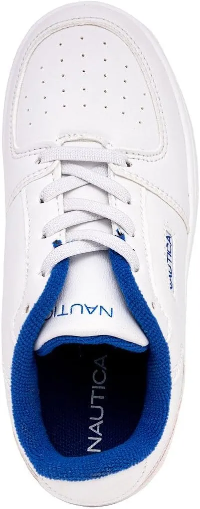 Nautica Boys Girls Casual Fashion Shoes – Comfortable Soccer Classic Walking Tennis Sneakers for Kids – Breathable, Lightweight & Flexible (Lace Up/Bungee) (Low-Top/High Top)