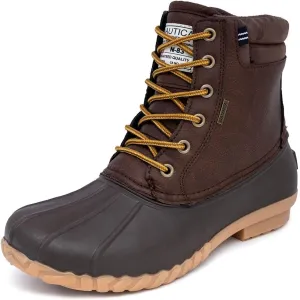 Nautica Mens Duck Boots Waterproof Shell Insulated Snow & Rain Boot -Lace-Up Winter Shoe- Channing (Wide/Medium Width)