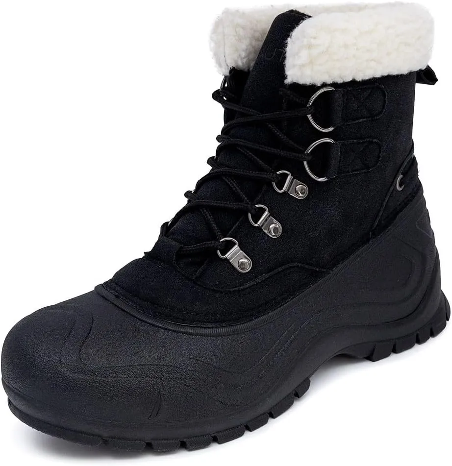 Nautica Mens Duck Boots Waterproof Shell Insulated Snow & Rain Boot -Lace-Up Winter Shoe- Channing (Wide/Medium Width)