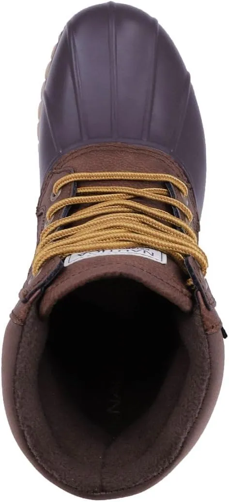 Nautica Mens Duck Boots Waterproof Shell Insulated Snow & Rain Boot -Lace-Up Winter Shoe- Channing (Wide/Medium Width)