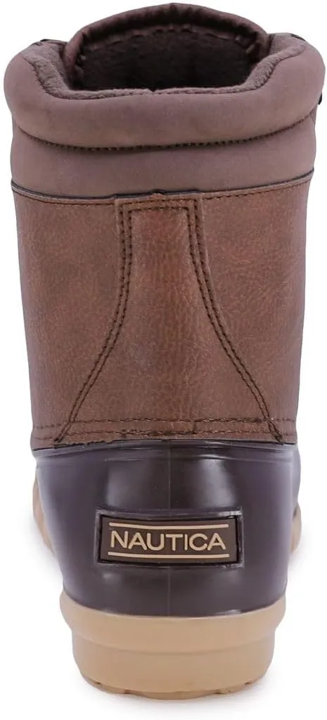 Nautica Mens Duck Boots Waterproof Shell Insulated Snow & Rain Boot -Lace-Up Winter Shoe- Channing (Wide/Medium Width)
