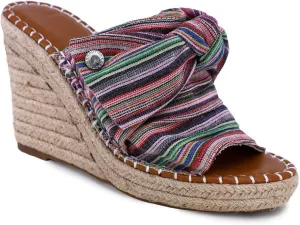 Nautica Women's Espadrille Wedges for Women Platform Sandals – Slip-On Knot Bow Summer Shoes with Woven Rope Heel
