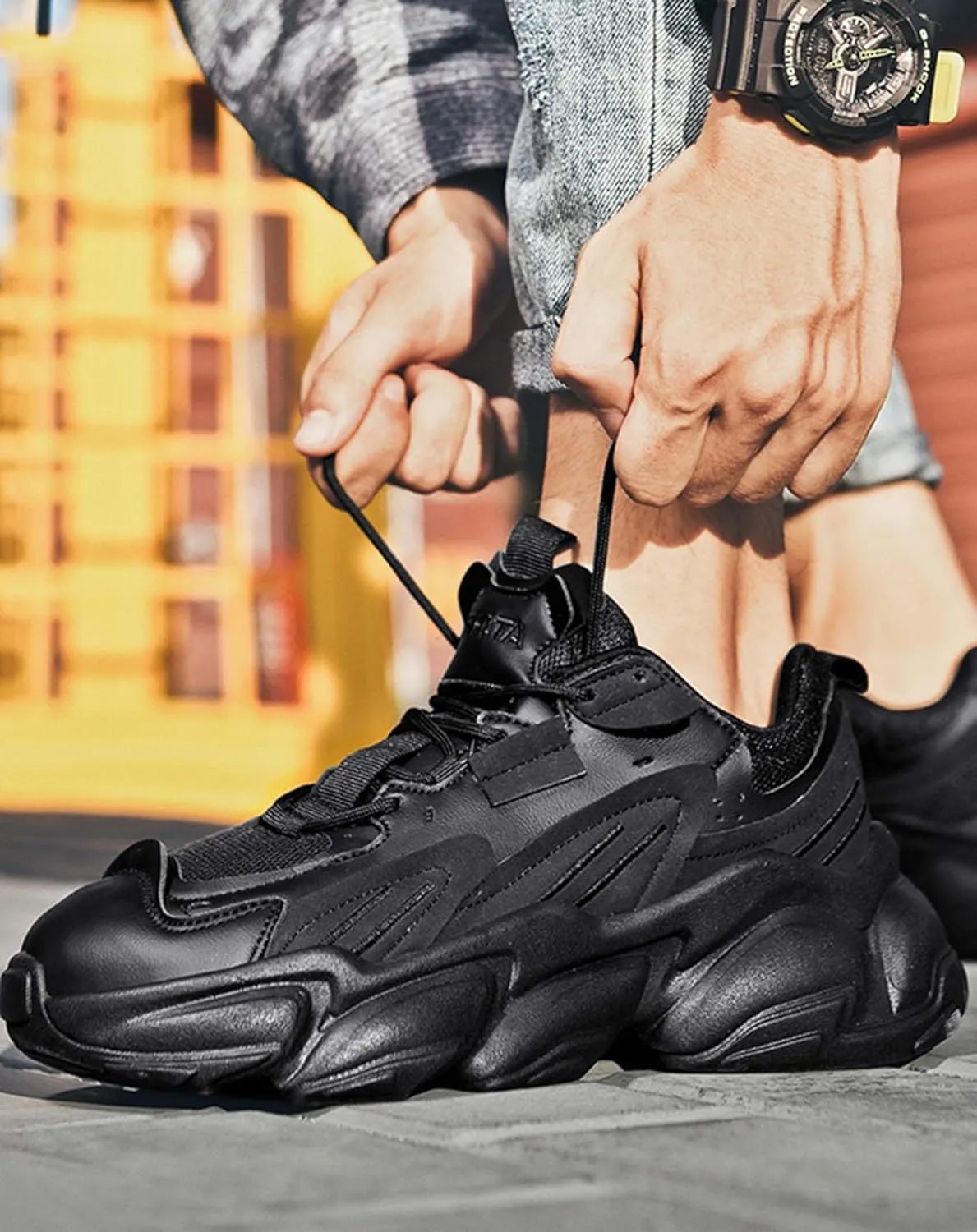 Niepce Inc Streetwear Fashion Chunky Sneakers for Men
